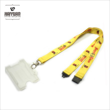 Cordão de suporte de cartão de PVC / plástico transparente com impressão personalizada